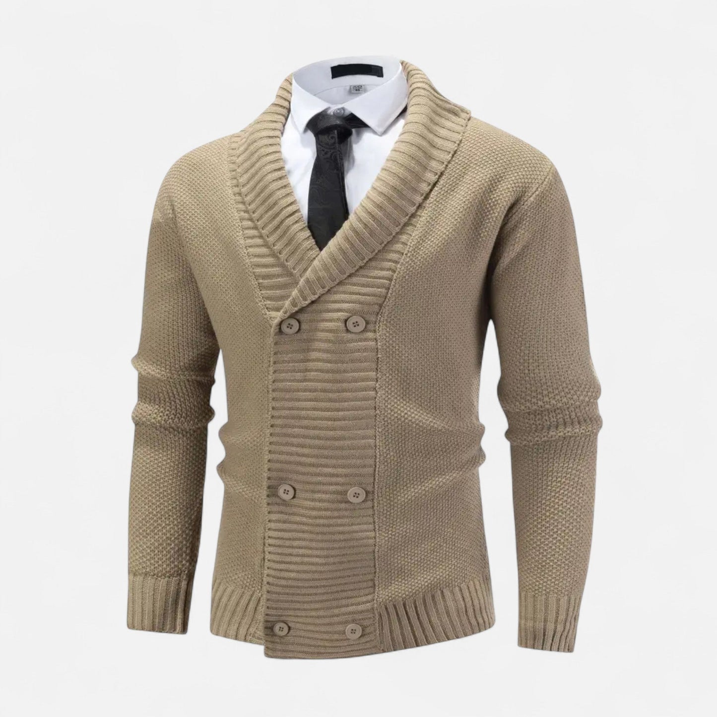 Auvier | Men’s Thick Knit Button-Up Cardigan