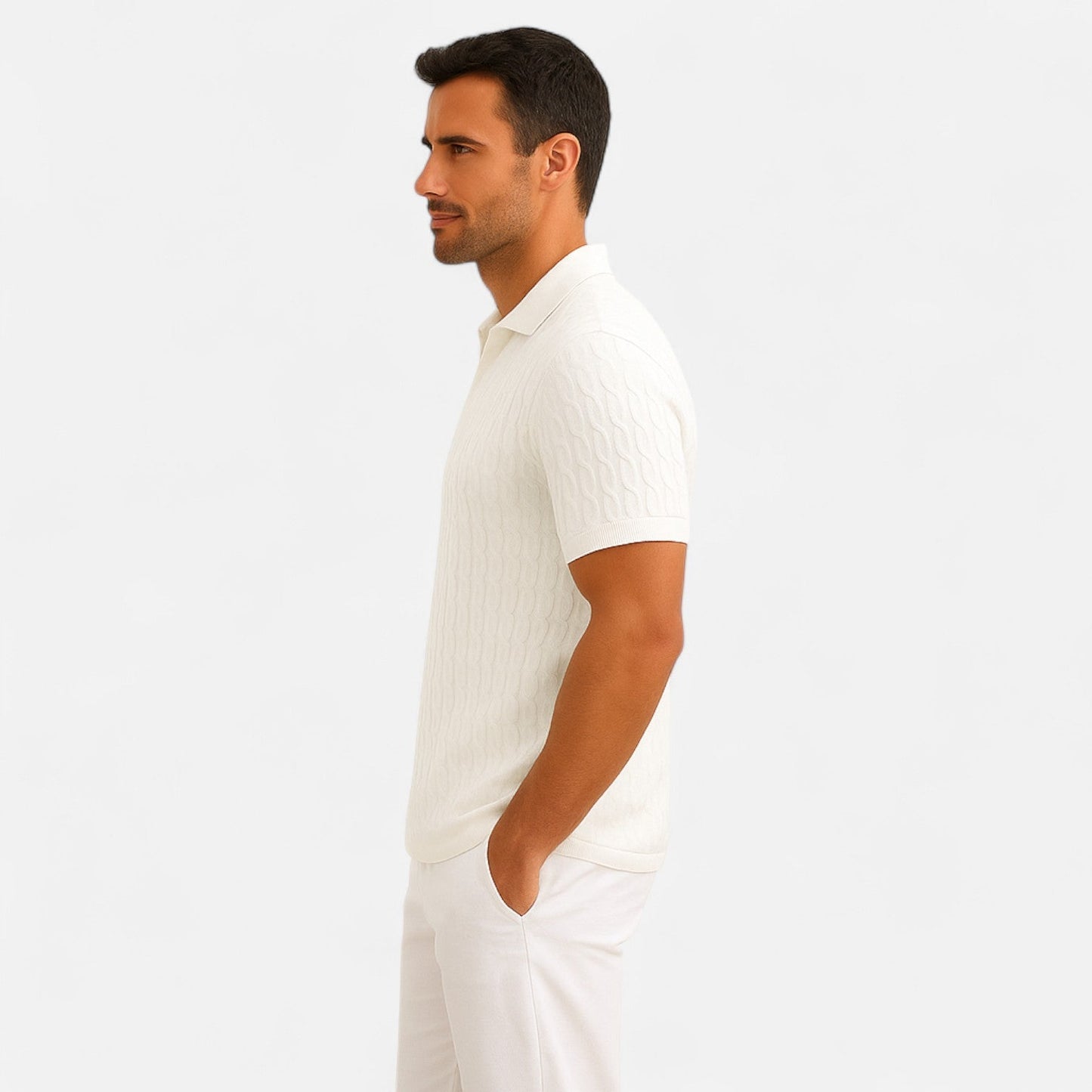 Auvier | Casual Cuban Collar Polo – Vintage Flair, Contemporary Comfort