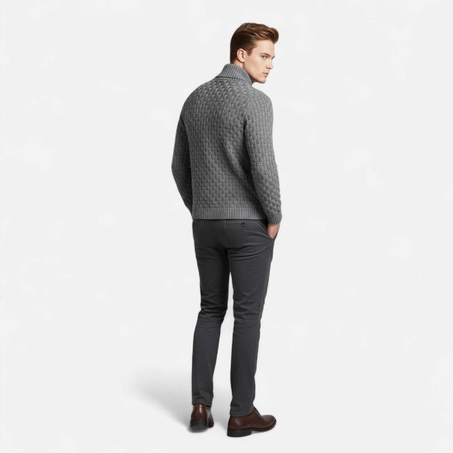 Auvier | Men’s Waffle Knit Pullover Sweater
