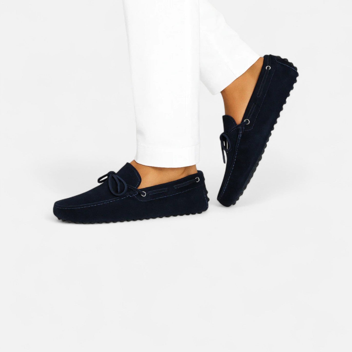 Auvier | Navy Suede Loafers – Relaxed Elegance, Premium Finish