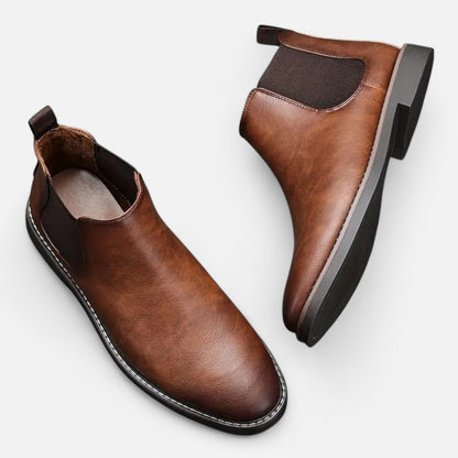 Auvier | Men’s Two-Tone Retro Ankle Boots