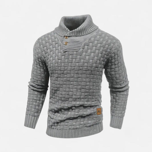 Auvier | Men’s Waffle Knit Pullover Sweater
