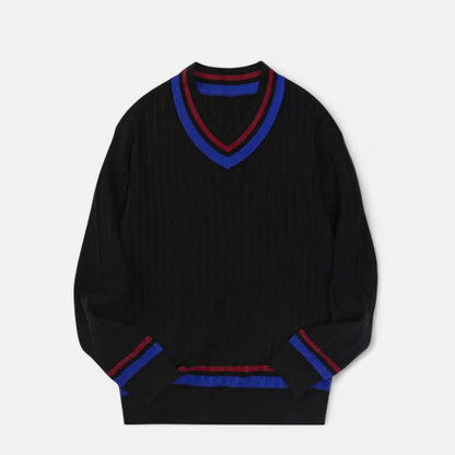 Auvier | Men’s Classic Knit V-Neck Top