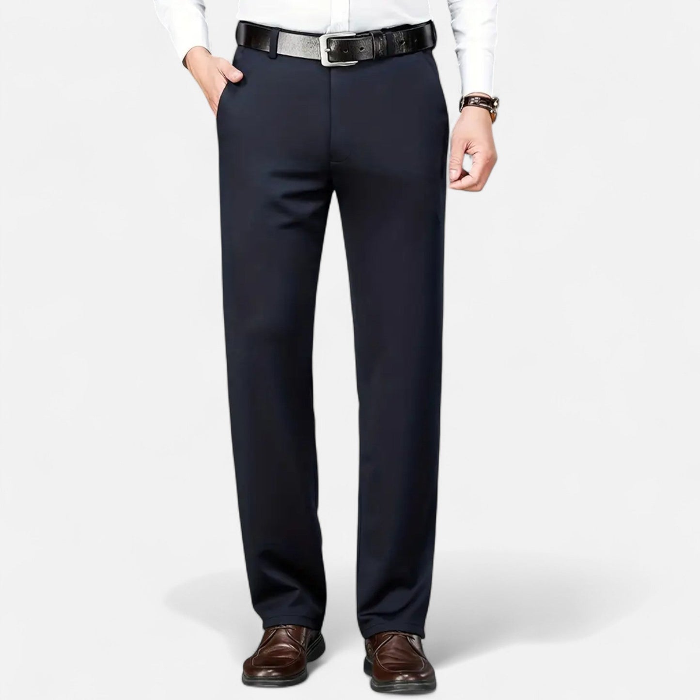 Auvier | Men’s Solid Colour Business Trousers