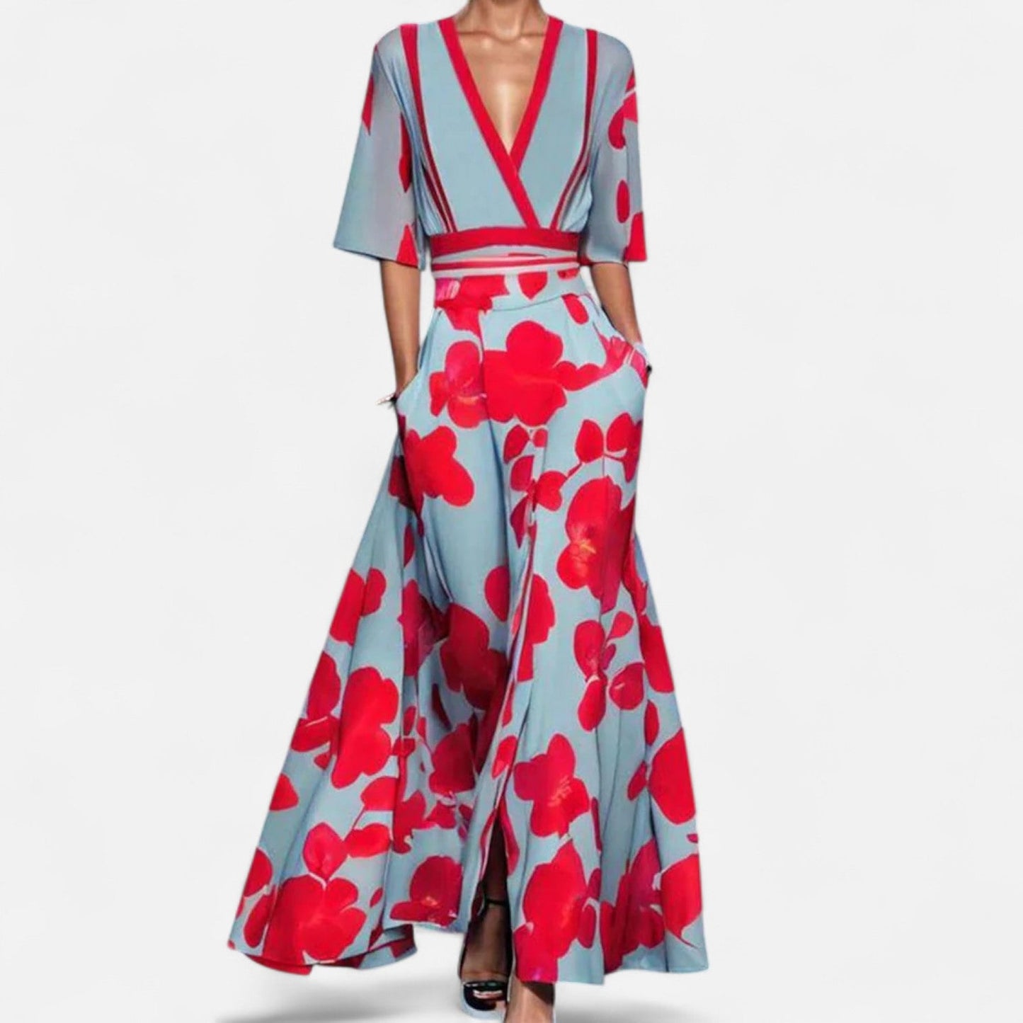 Auvier | Elegant Women’s Dress with Sleeves – Timeless Lines, Refined Simplicity
