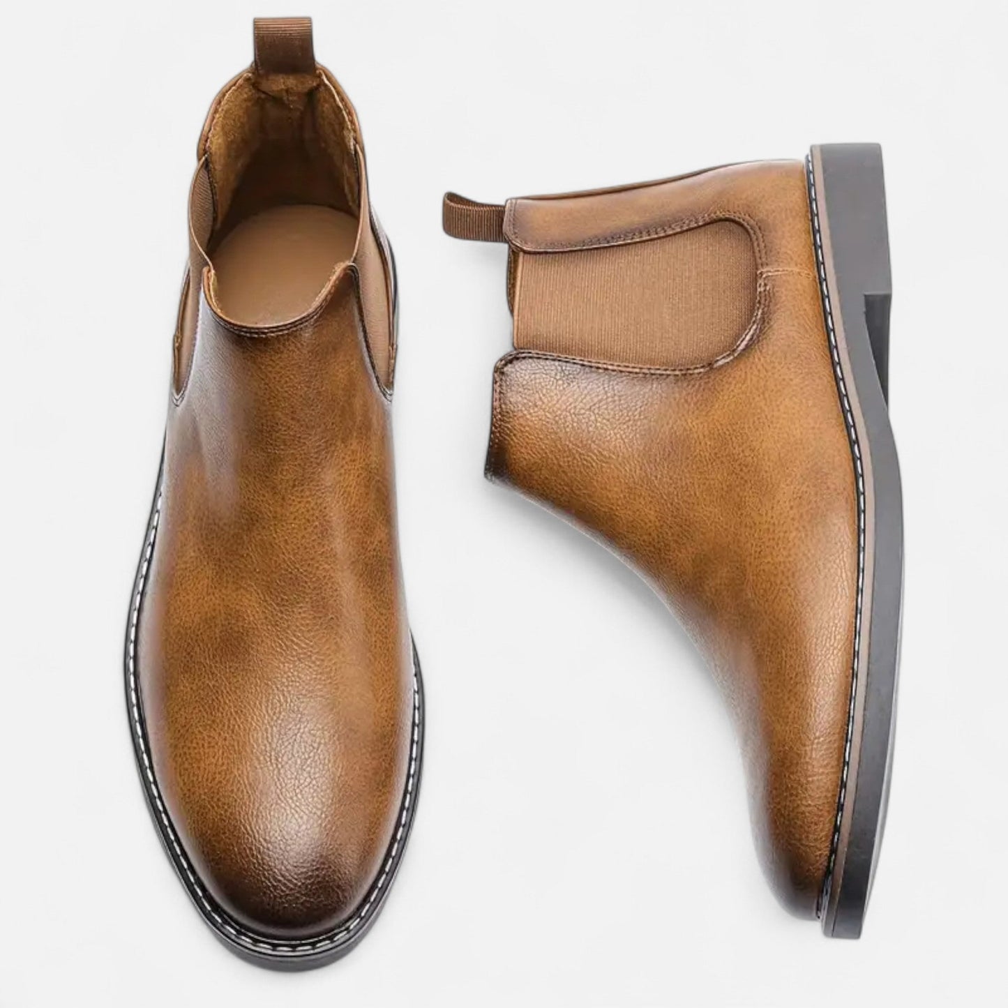 Auvier | Men’s Two-Tone Retro Ankle Boots