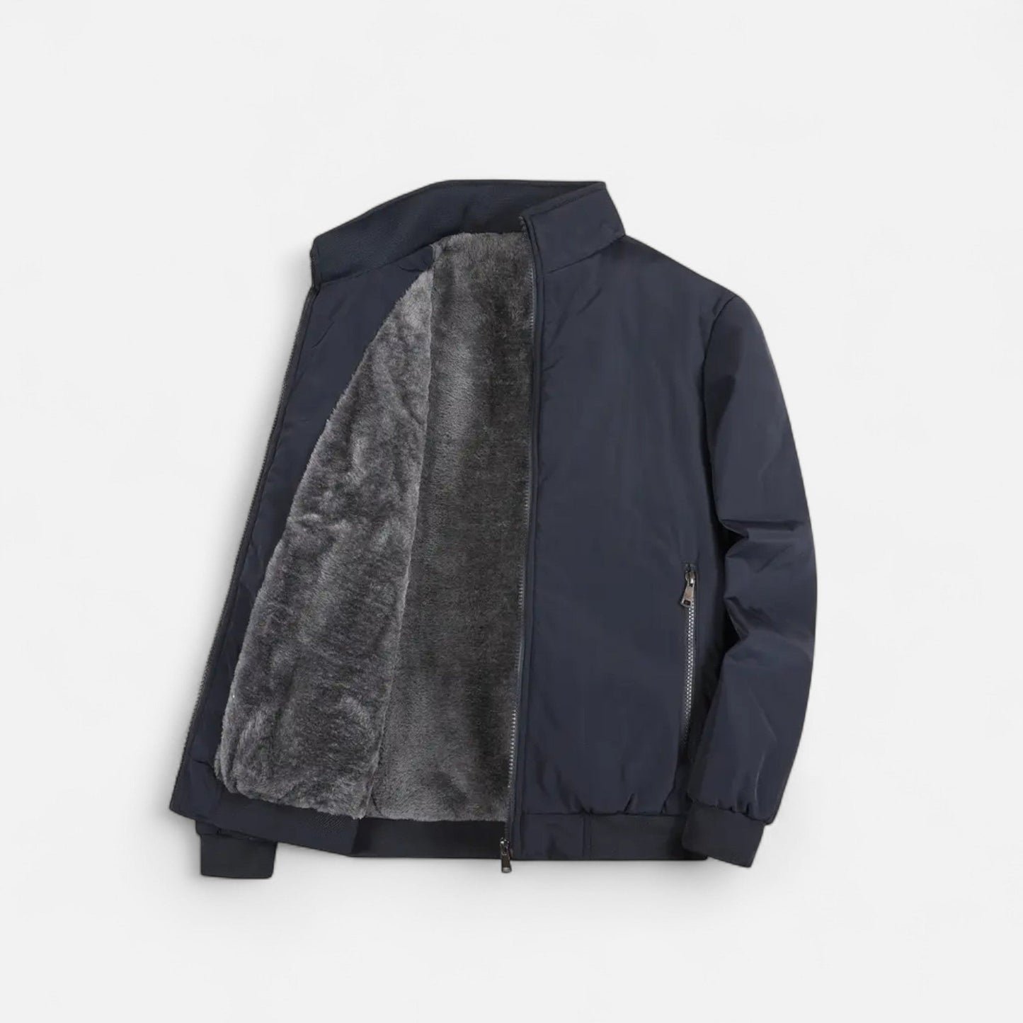 Auvier | Men’s Casual Solid Colour Fleece Jacket