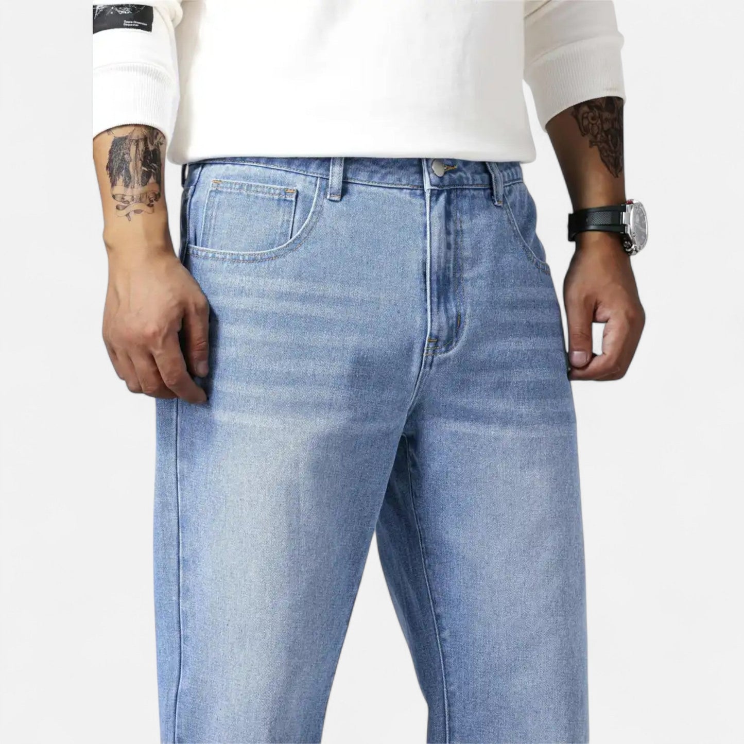 Auvier | Men’s Classic Straight-Leg Casual Denim