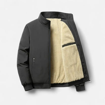 Auvier | Men’s Casual Solid Colour Fleece Jacket