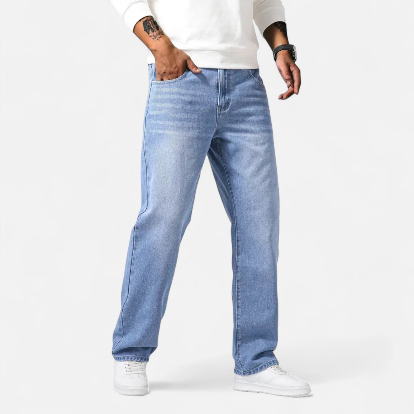 Auvier | Men’s Classic Straight-Leg Casual Denim