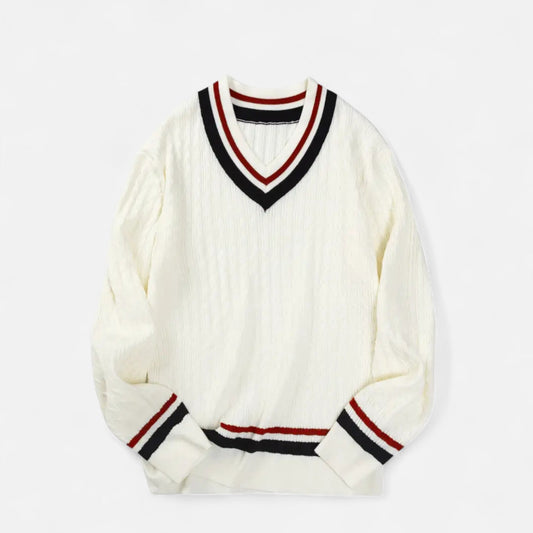 Auvier | Men’s Classic Knit V-Neck Top