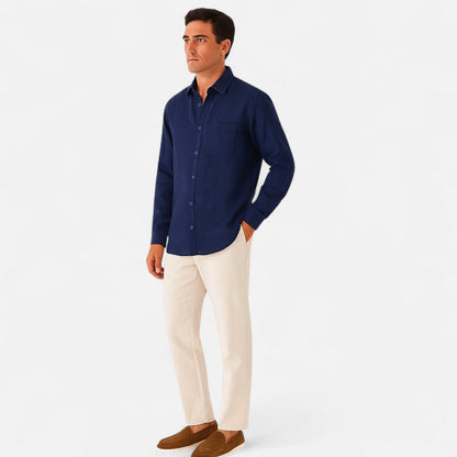 Auvier | Men’s Linen Shirt – Natural Freshness, Effortless Elegance