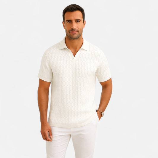 Auvier | Casual Cuban Collar Polo – Vintage Flair, Contemporary Comfort