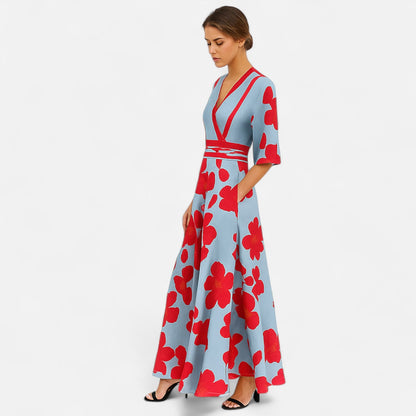 Auvier | Elegant Women’s Dress with Sleeves – Timeless Lines, Refined Simplicity