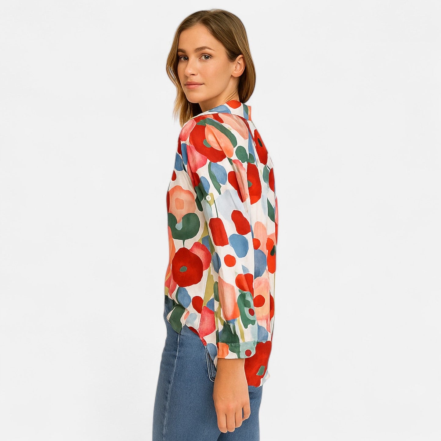 Auvier | Floral Blouse for Women – Graphic Freshness, Delicate Elegance