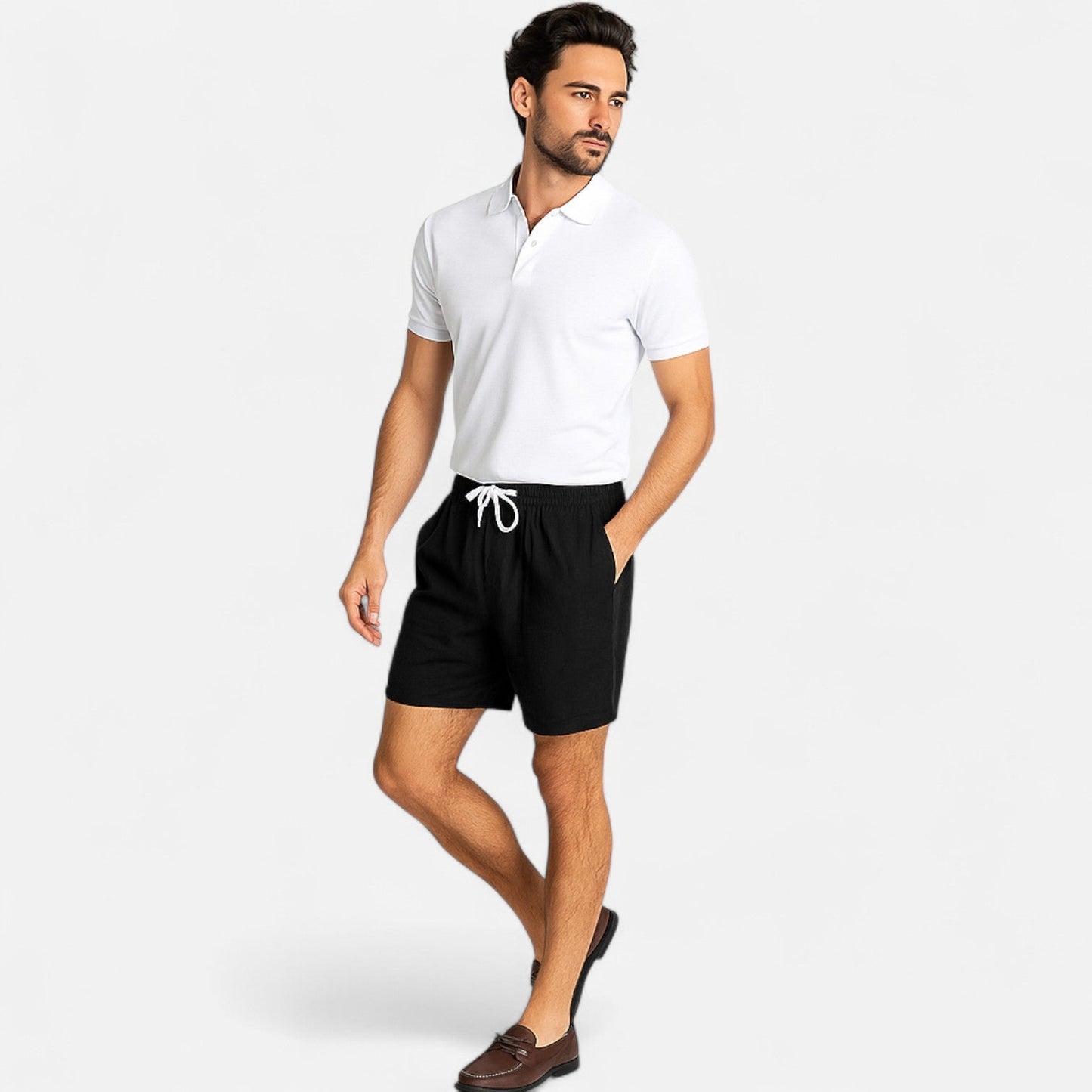Auvier | Leisure Cotton Shorts for Men – Elegant Relaxation, Natural Comfort