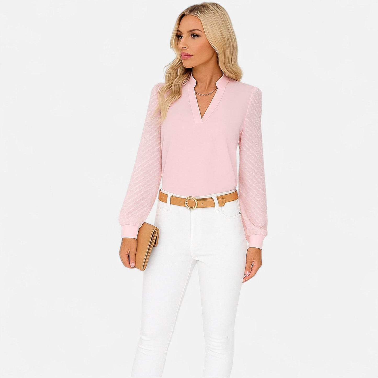 Auvier | Elegant Plain Shirt for Women – Structured Simplicity, Premium Finish