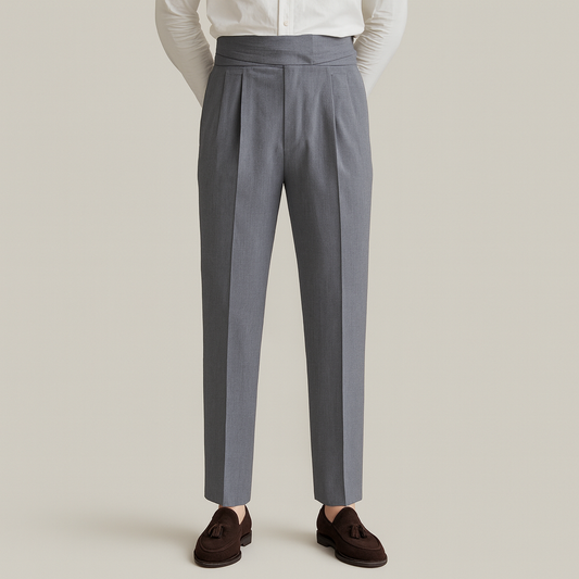 Auvier | Men’s High-Waist Trousers – Defined Structure, Timeless Elegance