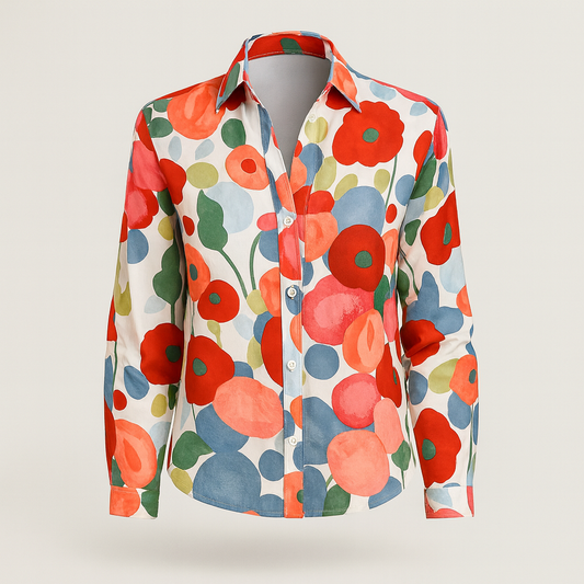 Auvier | Floral Blouse for Women – Graphic Freshness, Delicate Elegance