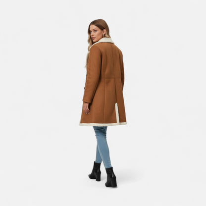 Auvier | Women’s Classic Winter Double-Breasted Coat