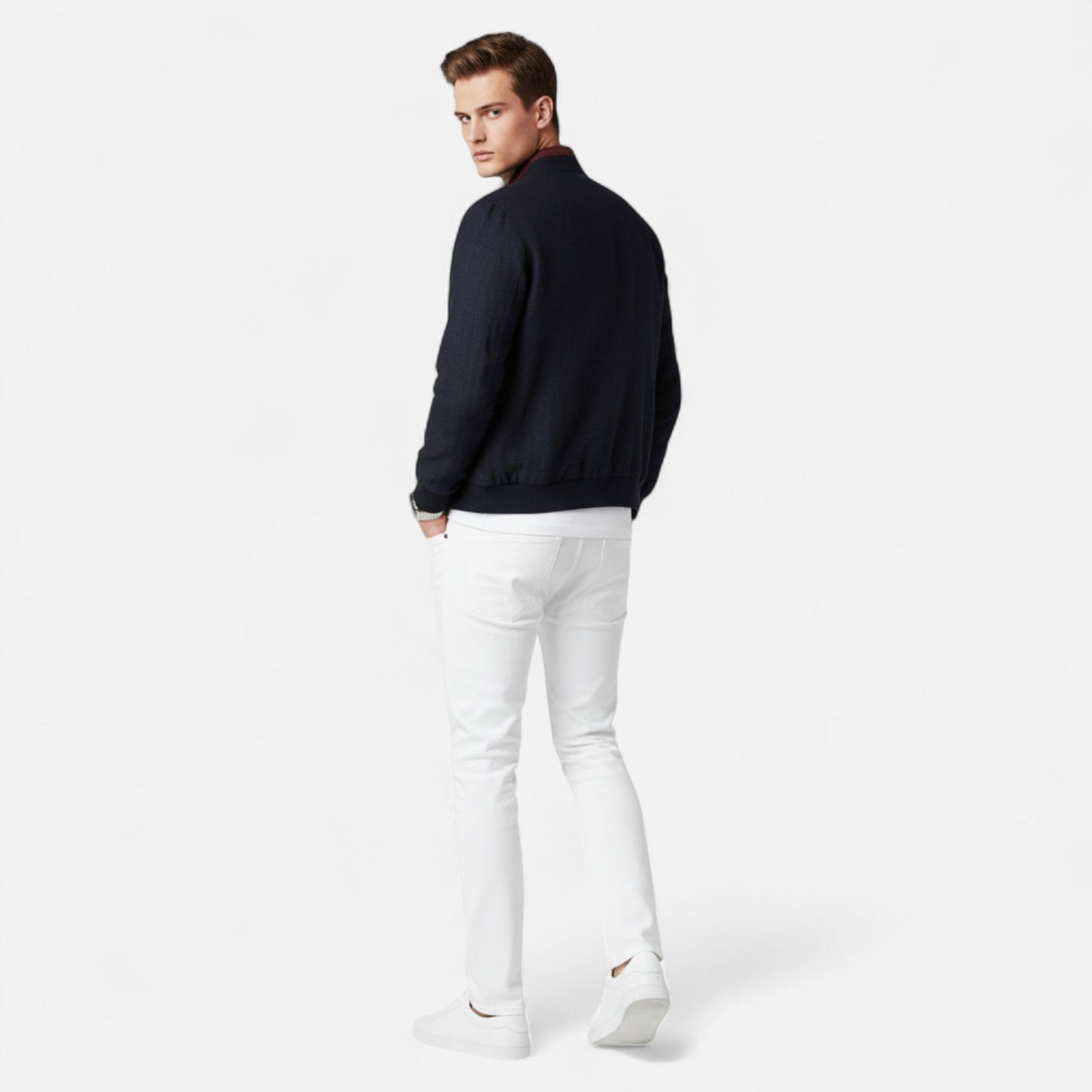 Auvier | Men’s Stand-Collar Zipper Jacket