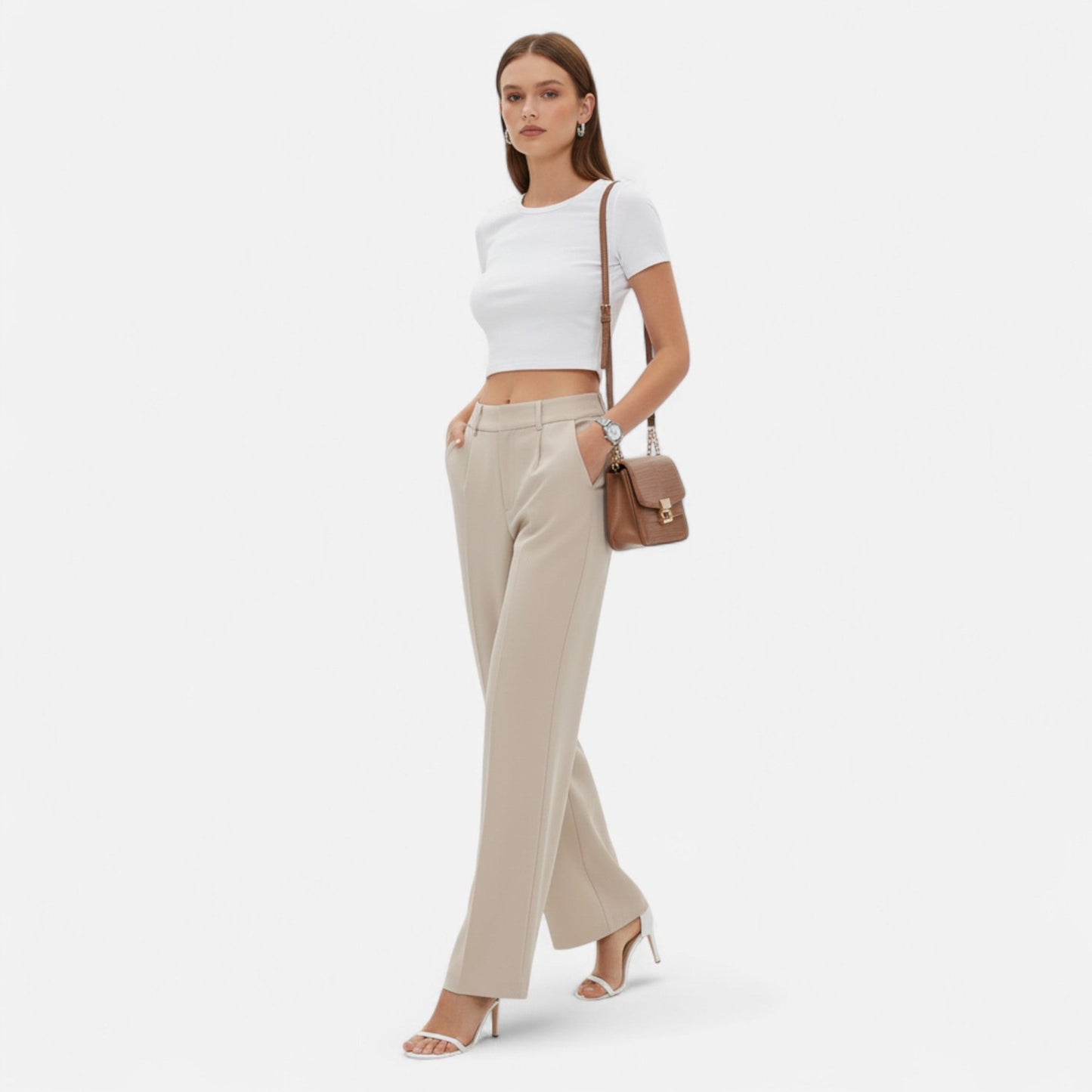 Auvier | Women’s Straight-Leg Tailored Trousers