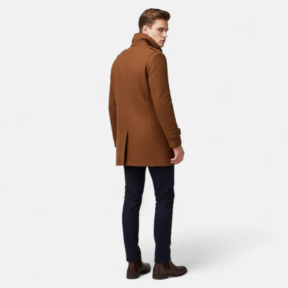 Auvier | Men’s Double-Collar Zipper Coat