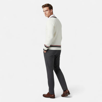 Auvier | Men’s Classic Knit V-Neck Top