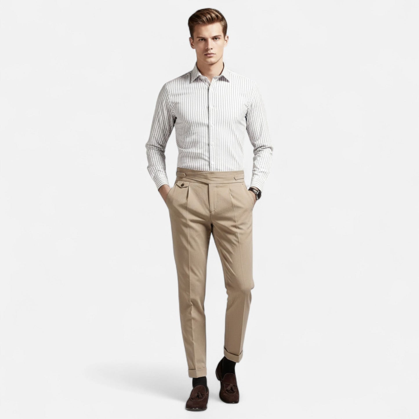 Auvier | Men’s Classic Naples Suit Bottoms