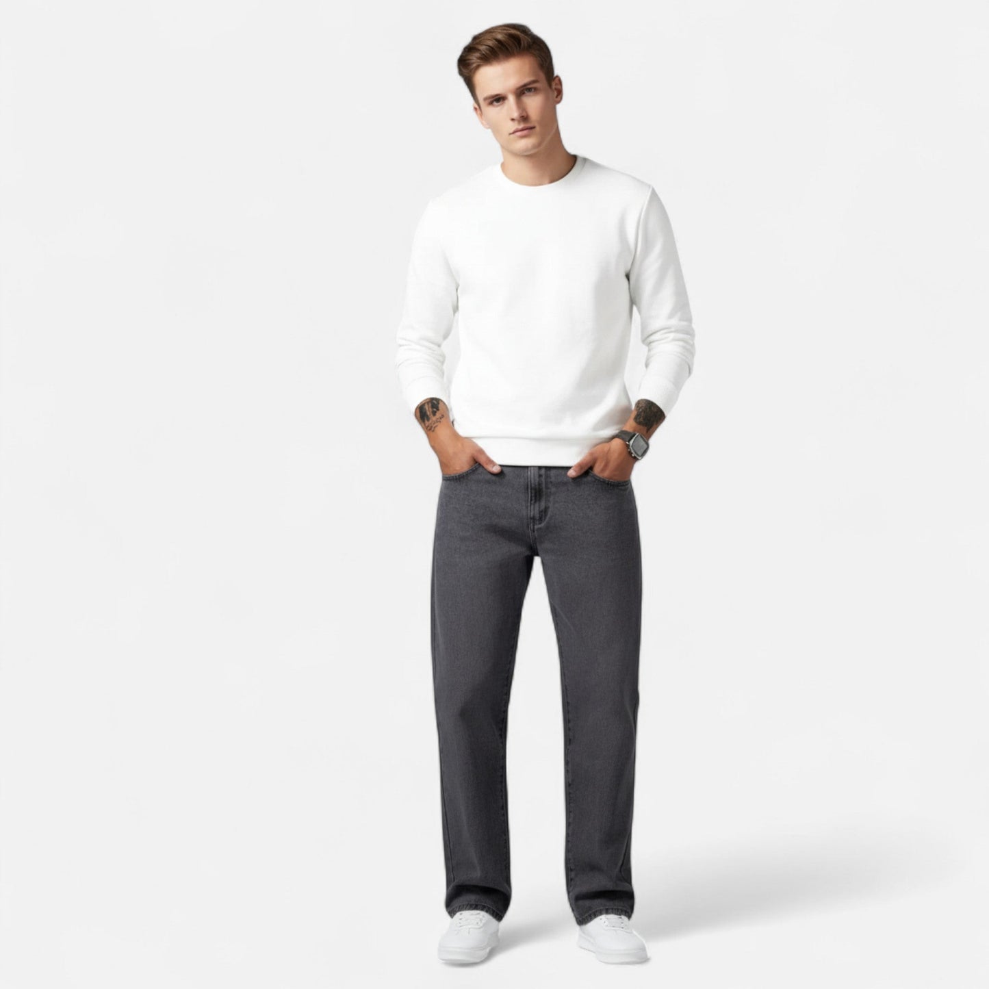 Auvier | Men’s Classic Straight-Leg Casual Denim