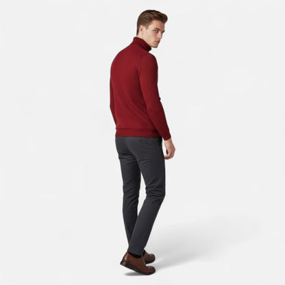 Auvier | Men’s Lapel-Neck Knitted Sweater