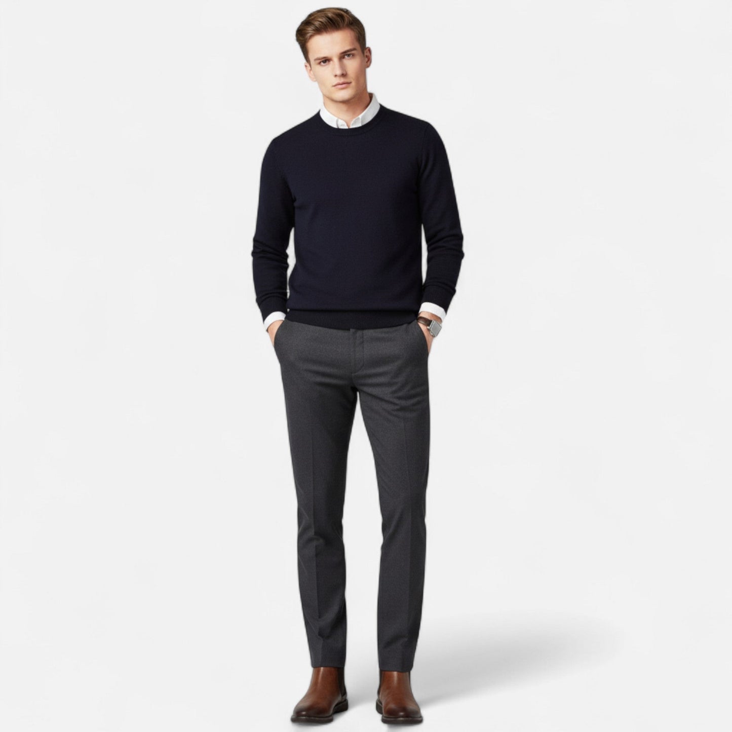 Auvier | Men’s Two-Tone Retro Ankle Boots