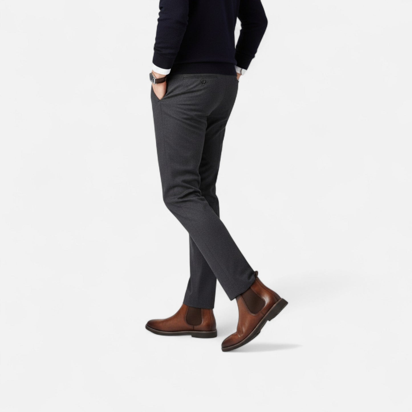 Auvier | Men’s Two-Tone Retro Ankle Boots
