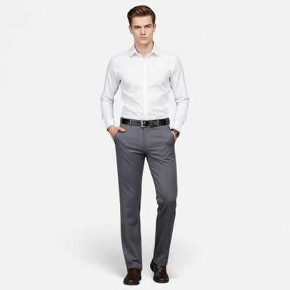 Auvier | Men’s Solid Colour Business Trousers