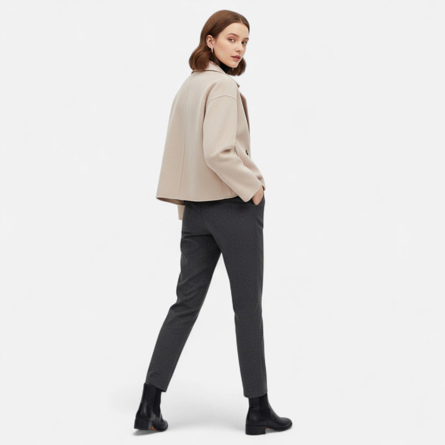 Auvier | Women’s Vintage Double-Breasted Coat