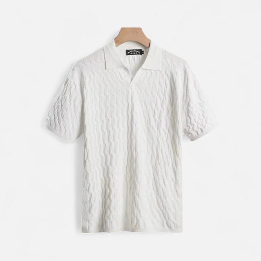 Auvier | Casual Cuban Collar Polo – Vintage Flair, Contemporary Comfort