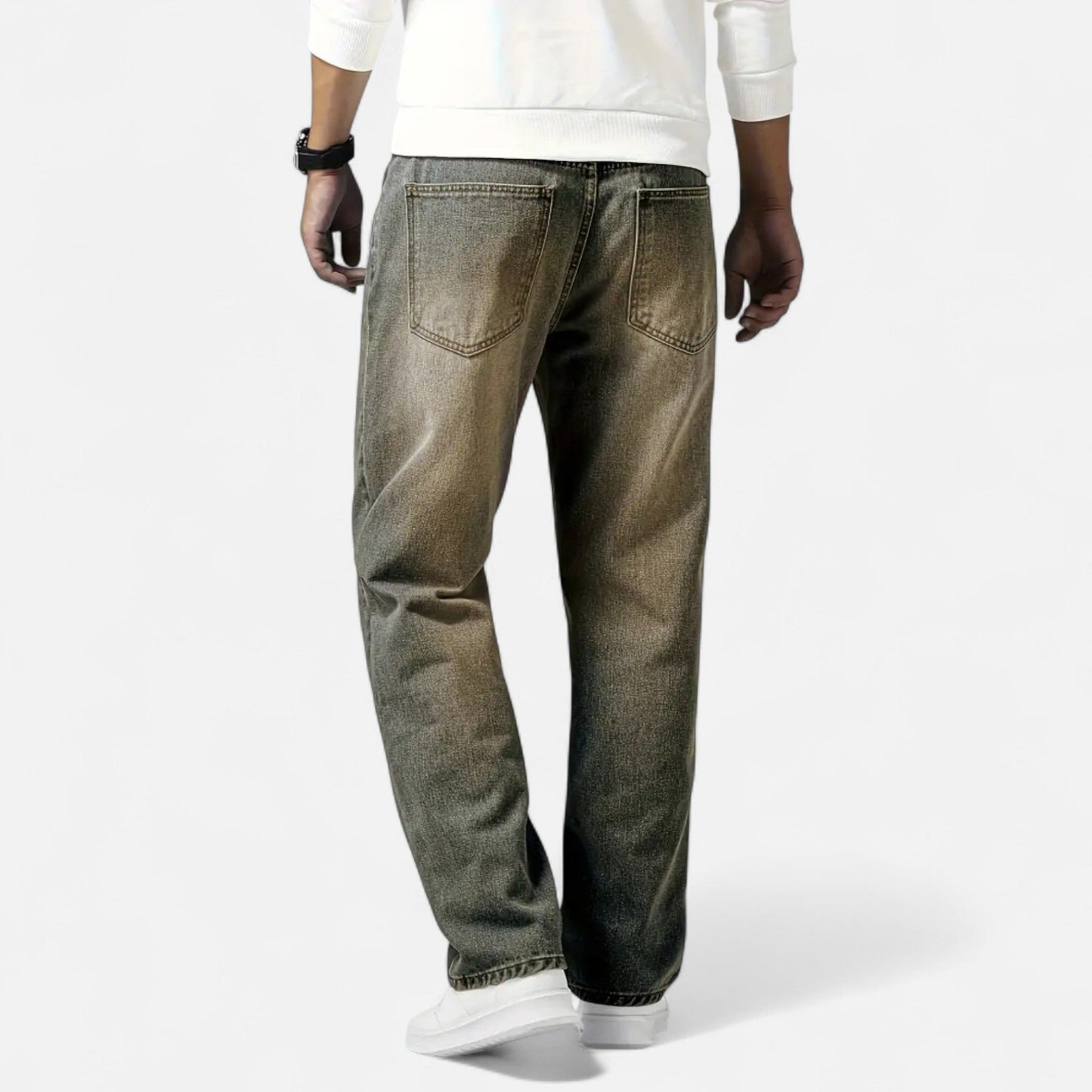 Auvier | Men’s Classic Straight-Leg Casual Denim