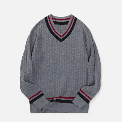 Auvier | Men’s Classic Knit V-Neck Top