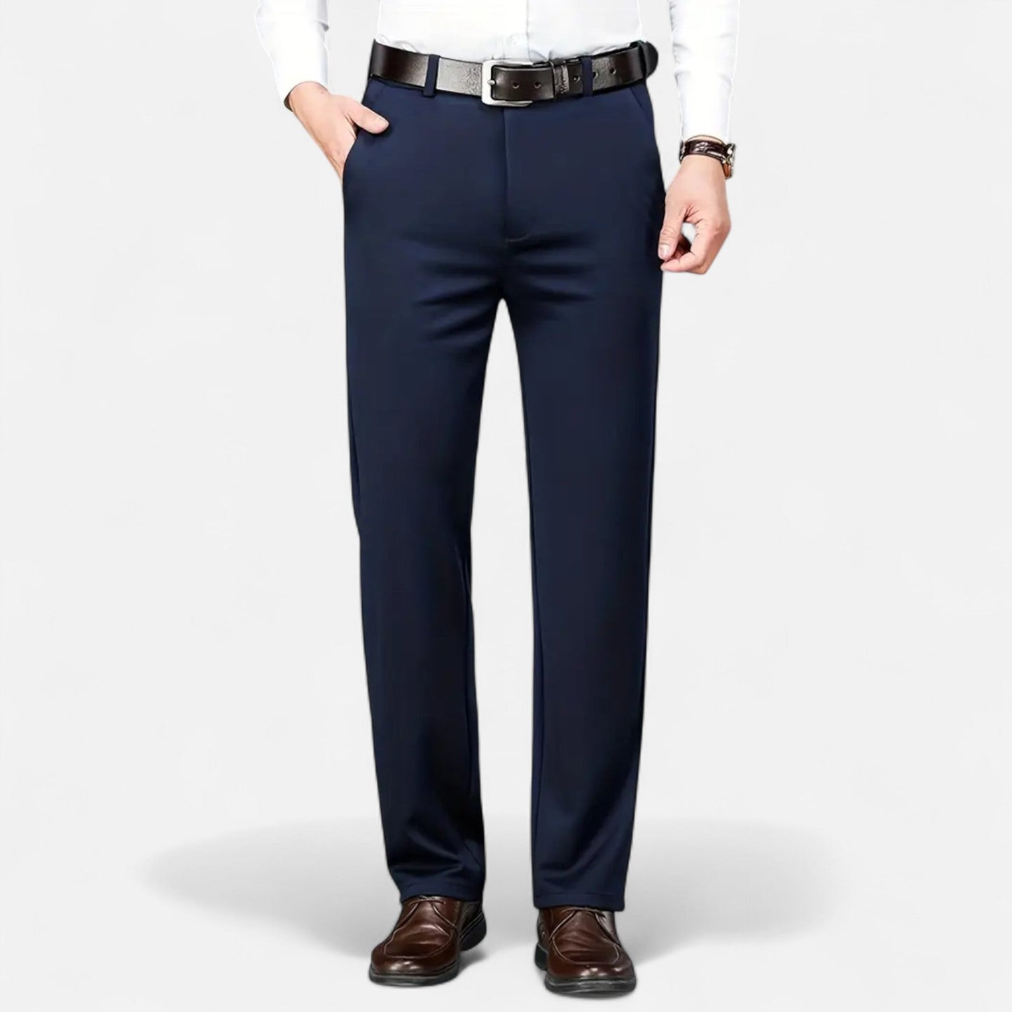 Auvier | Men’s Solid Colour Business Trousers