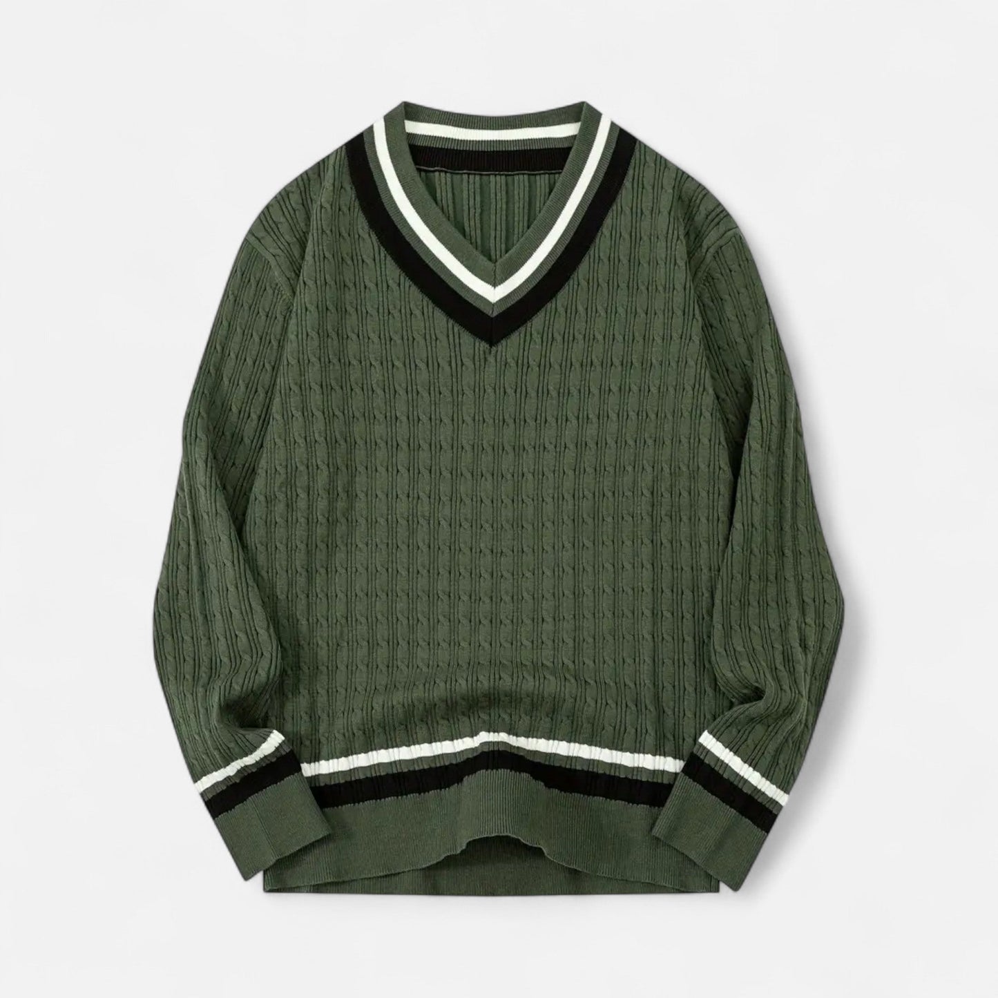 Auvier | Men’s Classic Knit V-Neck Top