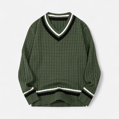 Auvier | Men’s Classic Knit V-Neck Top