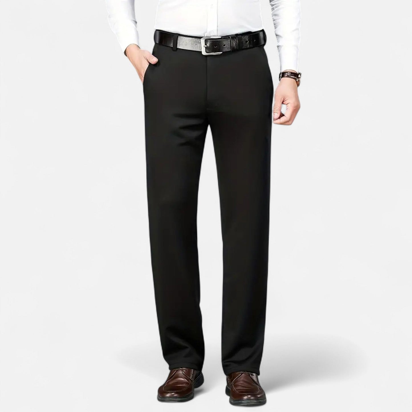 Auvier | Men’s Solid Colour Business Trousers