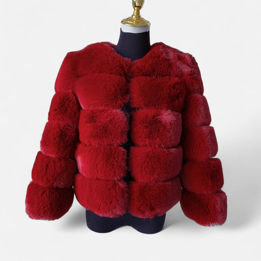 Auvier | Women’s Short Fluffy Winter Coat
