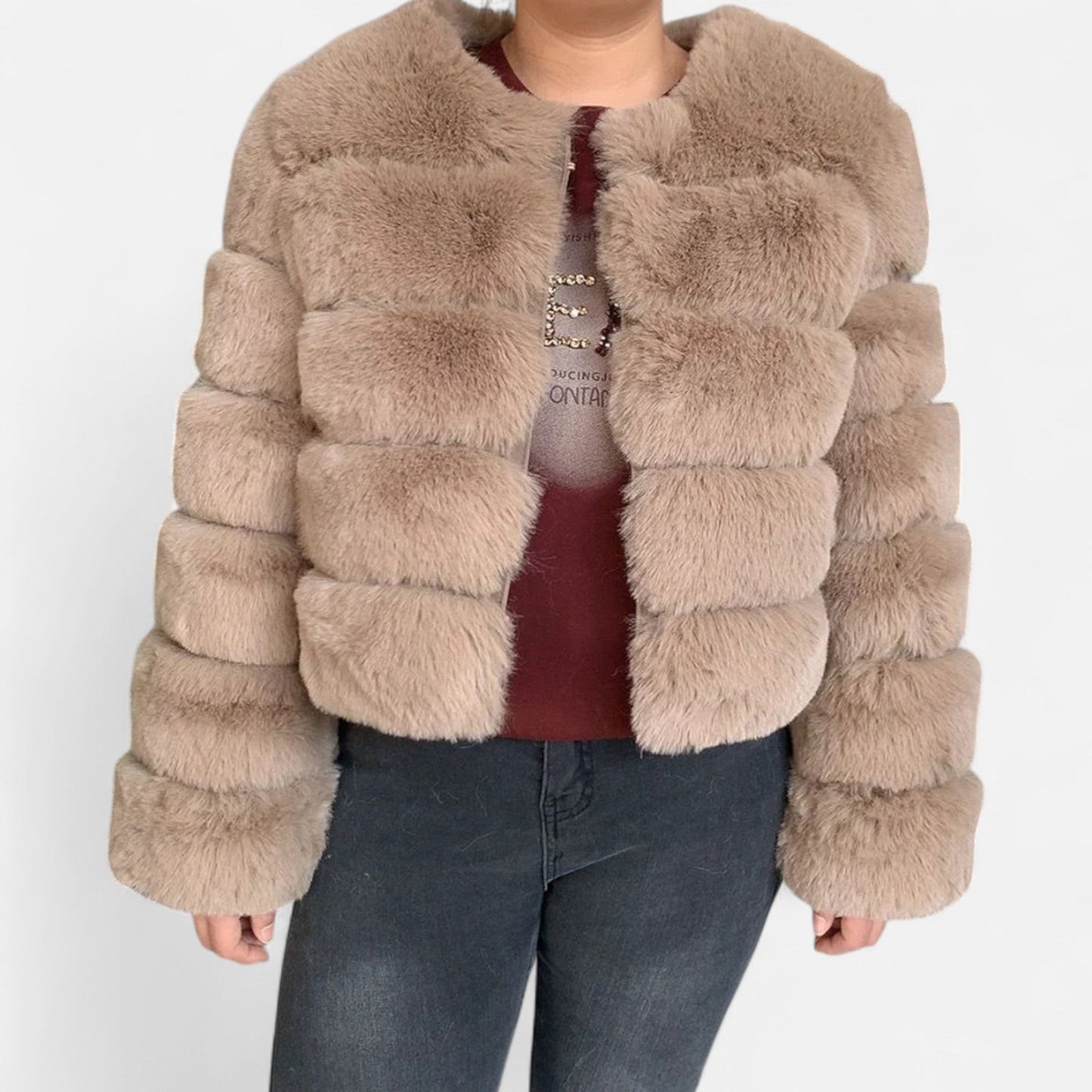 Auvier | Women’s Short Fluffy Winter Coat