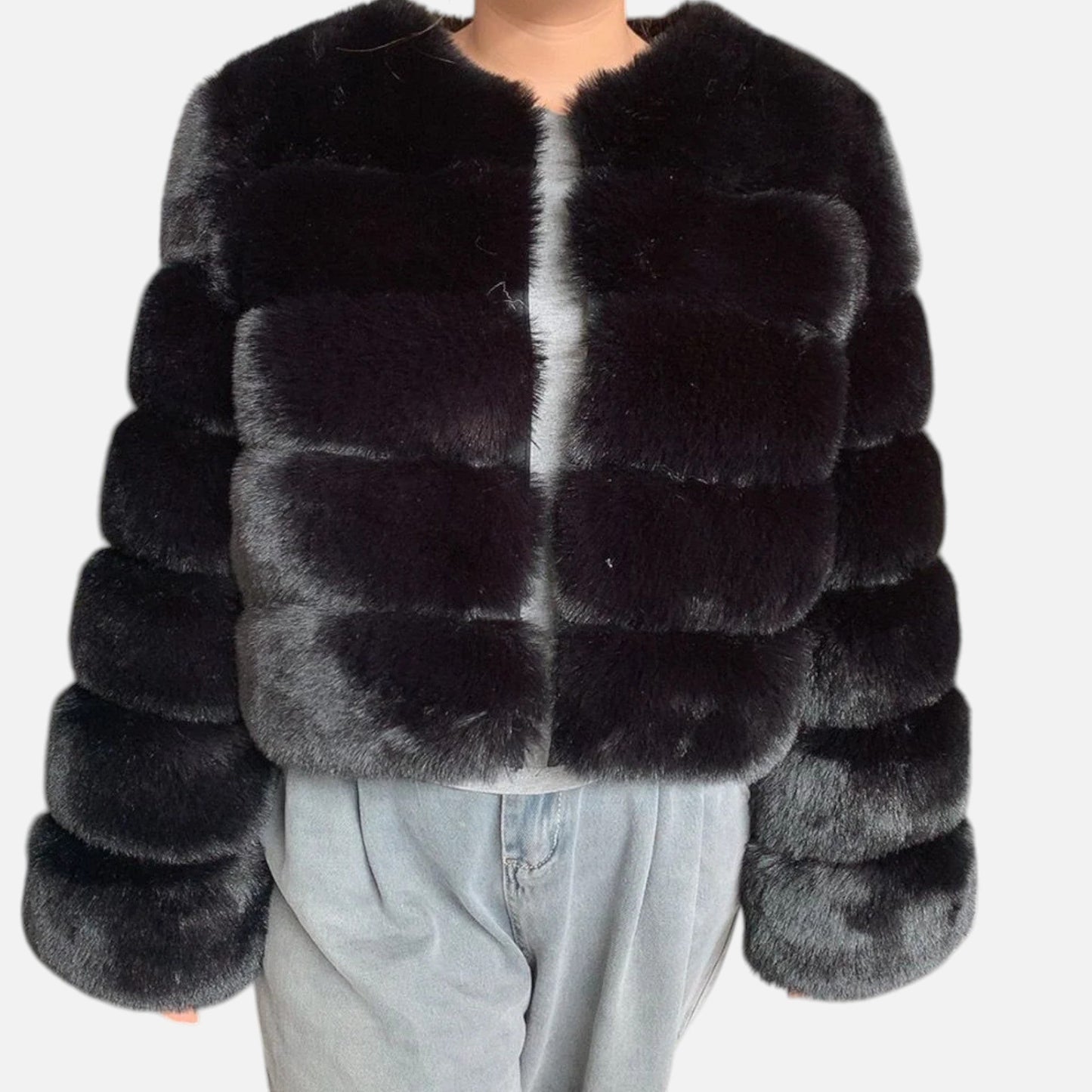 Auvier | Women’s Short Fluffy Winter Coat