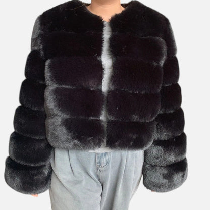 Auvier | Women’s Short Fluffy Winter Coat