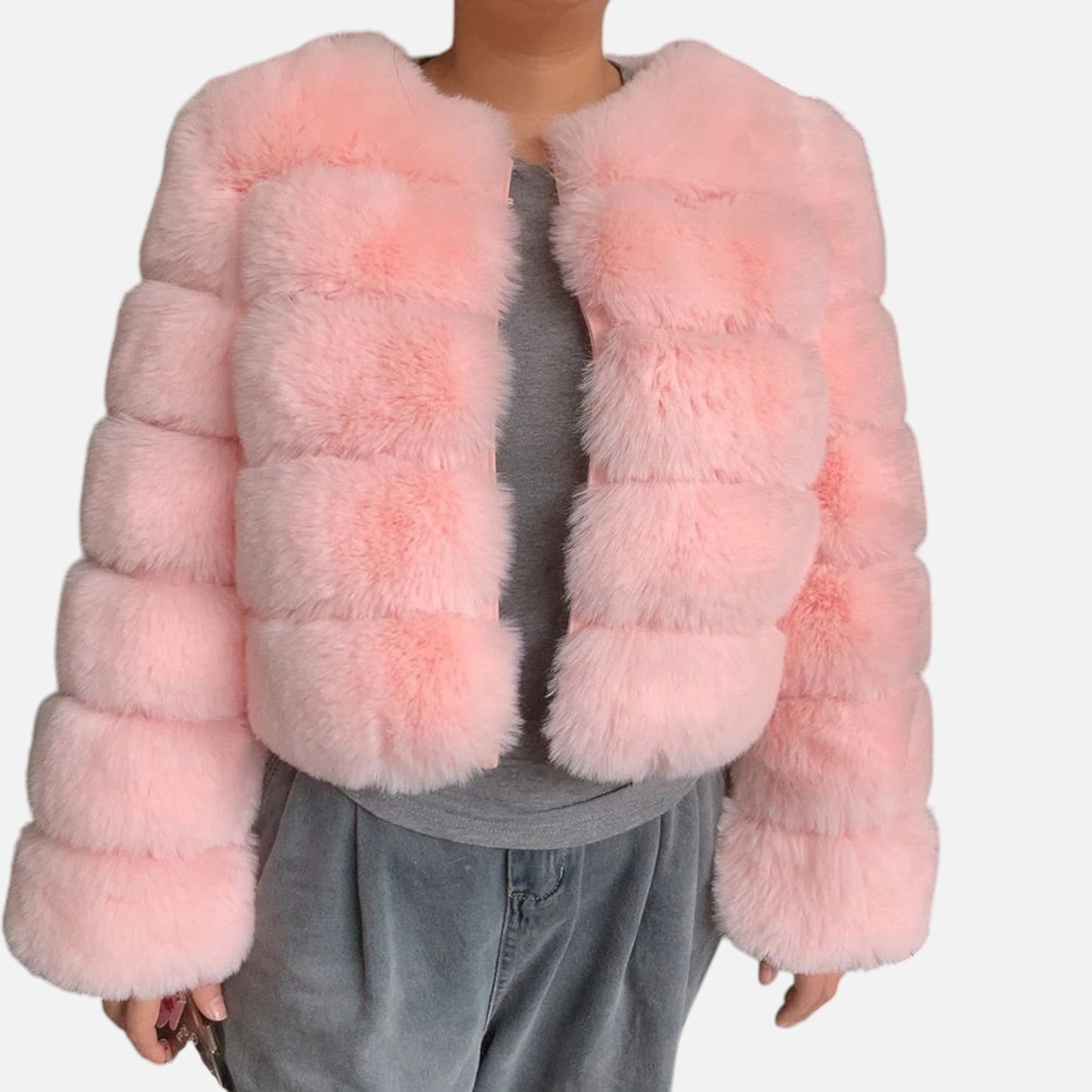 Auvier | Women’s Short Fluffy Winter Coat