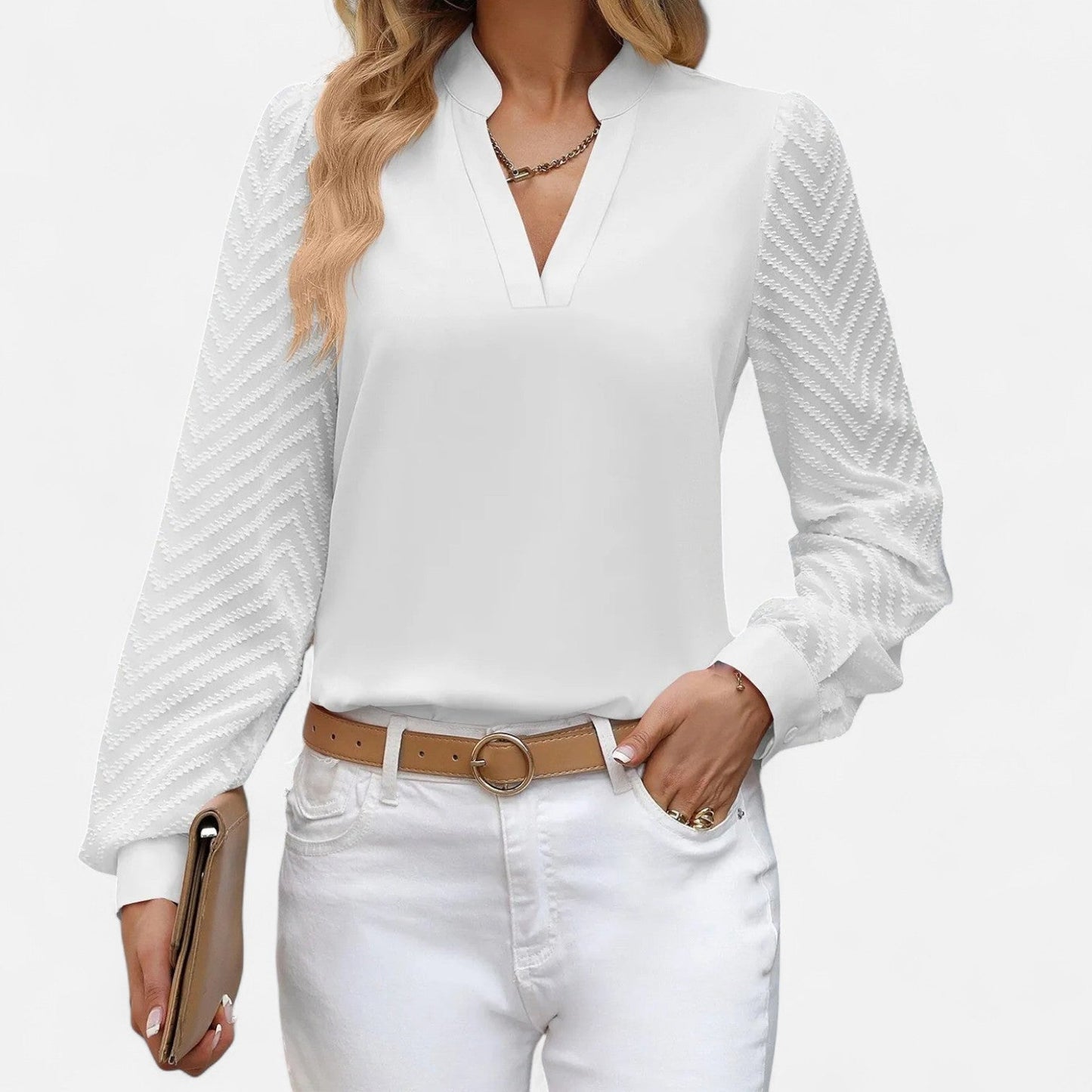 Auvier | Elegant Plain Shirt for Women – Structured Simplicity, Premium Finish