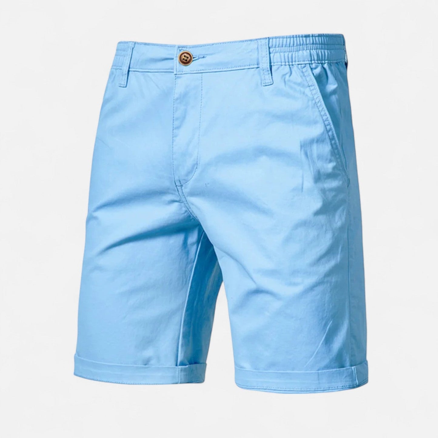 Auvier | 100% Cotton Plain Shorts for Men – Essential Simplicity, Natural Comfort
