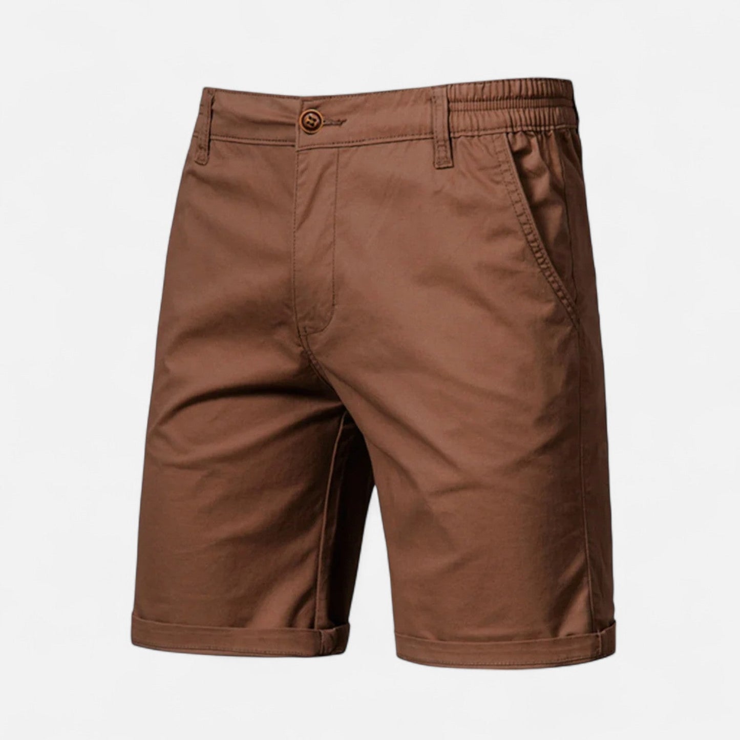 Auvier | 100% Cotton Plain Shorts for Men – Essential Simplicity, Natural Comfort